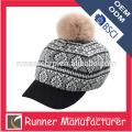 2014 girls' high quality hat design with fur top